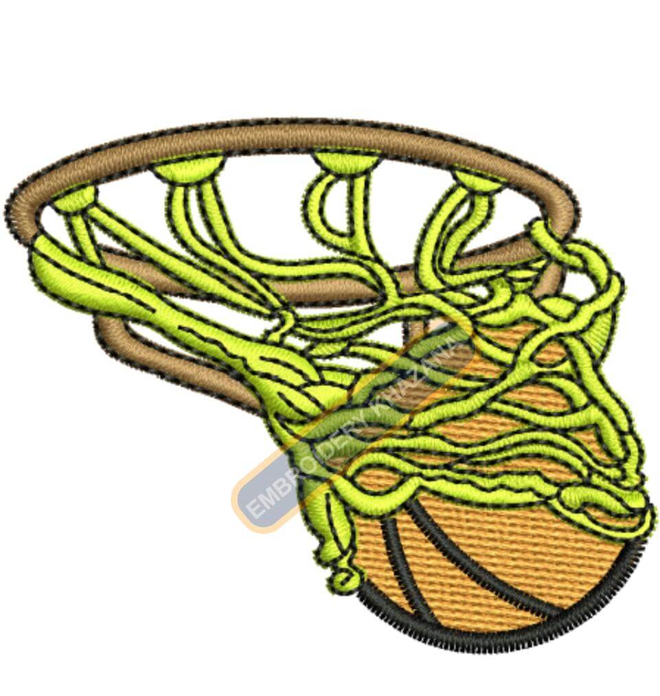 Basketball Sport Net Embroidery Design