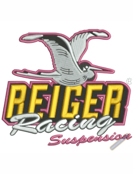 Reiger Racing Logo Embroidery Design