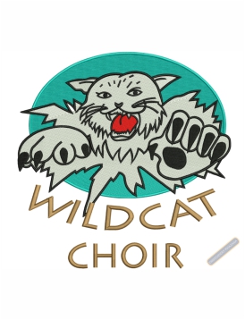 Free Wild Cat Choir Embroidery Design