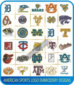 American Sports Logos Embroidery Designs