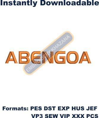 Abengoa Logo Embroidery Design