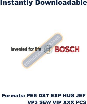 Bosch Invented For Life Logo Embroidery Design