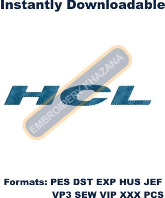 HCL Logo Embroidery Design