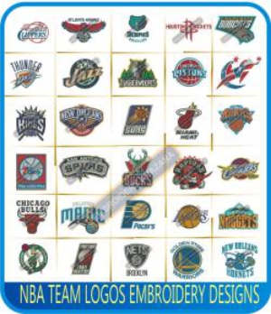 NBA Teams Logos Embroidery Designs