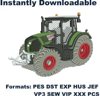 Class Tractor Embroidery Design