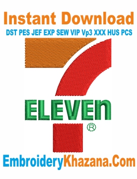 Logo 7 Eleven Embroidery Design