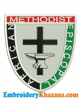 African Methodist Episcopal Church Logo Embroidery Design