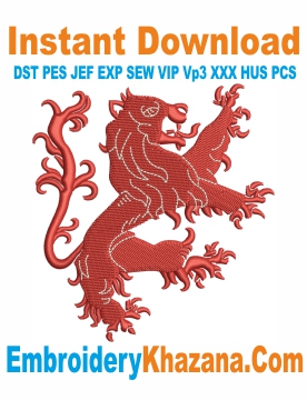 Aston Villa Lion Logo Embroidery Design