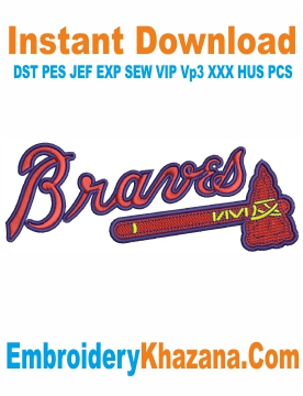 Atlanta Braves Embroidery Design