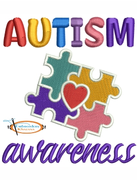 Autism Awareness Embroidery Design