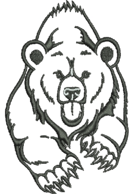 Bear Machine Embroidery Design