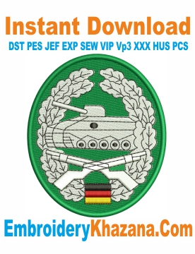 BW Beret Panzergrenadier Embroidery Design