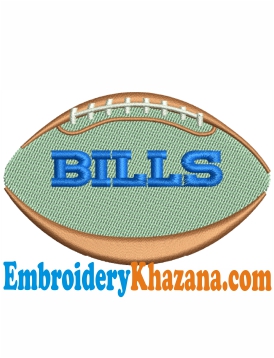 Bills Football Embroidery Design