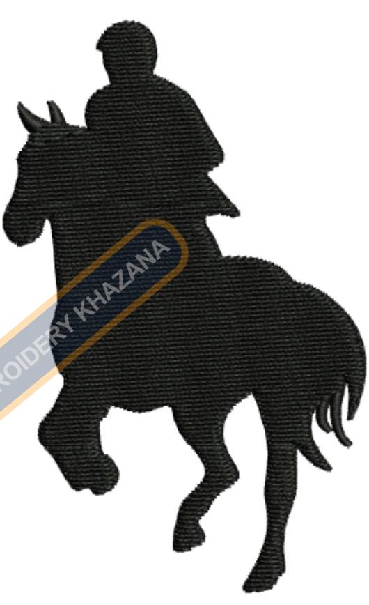 Black Horse Embroidery Design