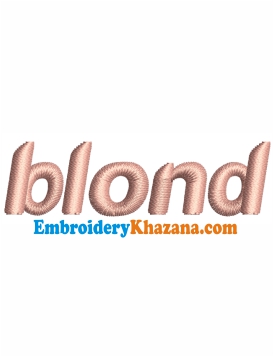 Blond Embroidery Design