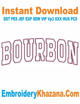 Bourbon Embroidery Design