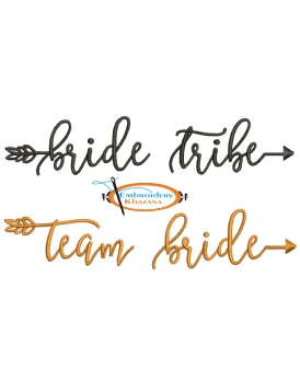 Bride Tribe Embroidery Design