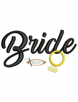 Bride Embroidery Design