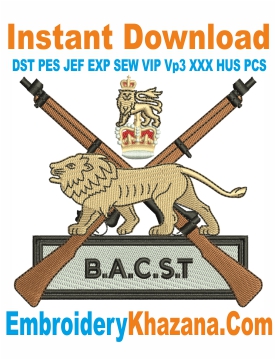 British Army Combat Shooting Team Embroidery Design