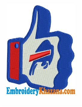 Buffalo Bills Thumb Embroidery Design