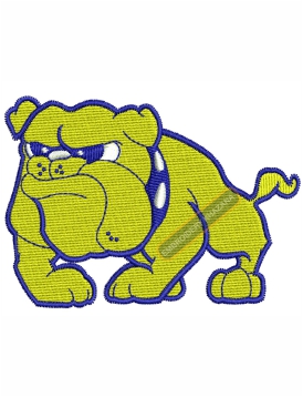 Bulldog Embroidery Design