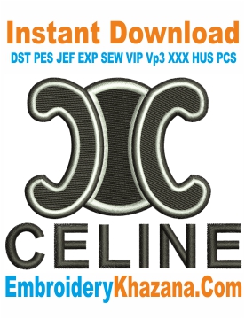 Celine Logo Embroidery Designs