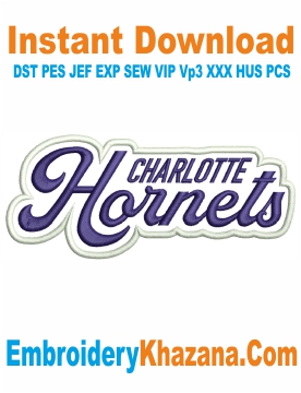 Charlotte Hornets Logo Embroidery Designs