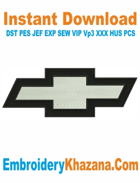 Chevrolet Logo Large Back Size Embroidery Design