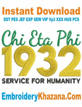 Chi Eta Phi Embroidery Design