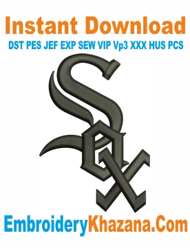 Chicago White Sox 3D Puff Embroidery Design