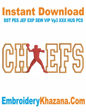 KC Chiefs Embroidery Design