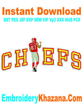 Kansas City Chiefs Player Embroidery Design