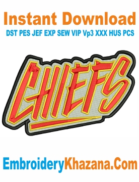 Chiefs Logo Embroidery Design