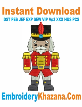 Christmas Nutcracker Embroidery Design