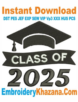 Class of 2025 Embroidery Design