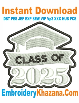 Class of 2025 Logo Embroidery Design