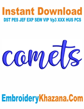 Comets Embroidery Design