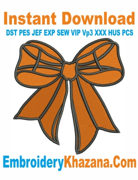 Coquette Bow Embroidery Design