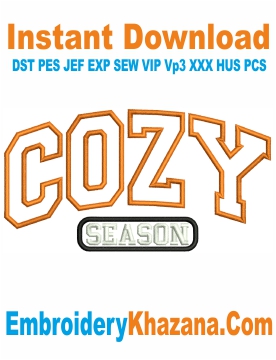 Cozy Season Embroidery Design