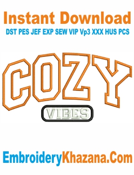 Cozy Vibes Machine Embroidery Design