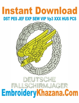 Deutsche Fallschirmjager Embroidery Design