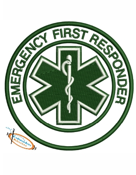 Emergency First Responders Embroidery Design