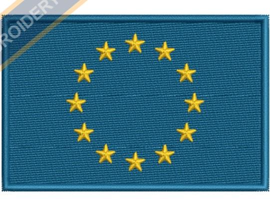 European Flag Machine Embroidery Design