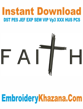 Faith Machine Embroidery Design