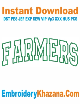 Farmers Embroidery Design