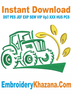 Farming Logo Embroidery Design