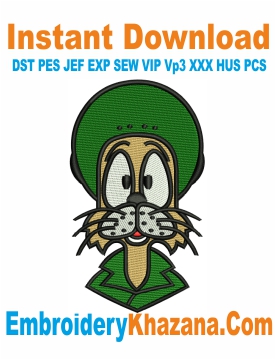 Felix The Cat Bomb Disposal Logo Embroidery Design