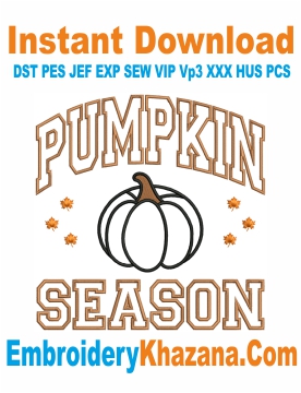 Pumpkin Season Machine Embroidery Design