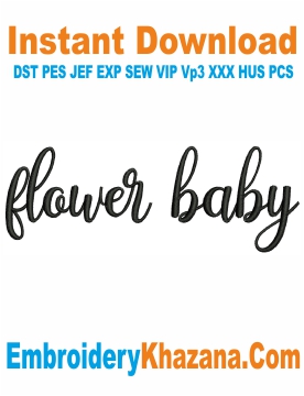 Flower Baby Embroidery Design