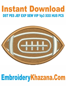 Football Machine Embroidery Design